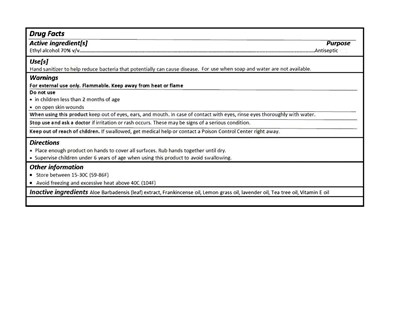 Ndc: 69685-201-28 (Otc Hand Sanitizer Label Front Panel Display   Stellalife)
